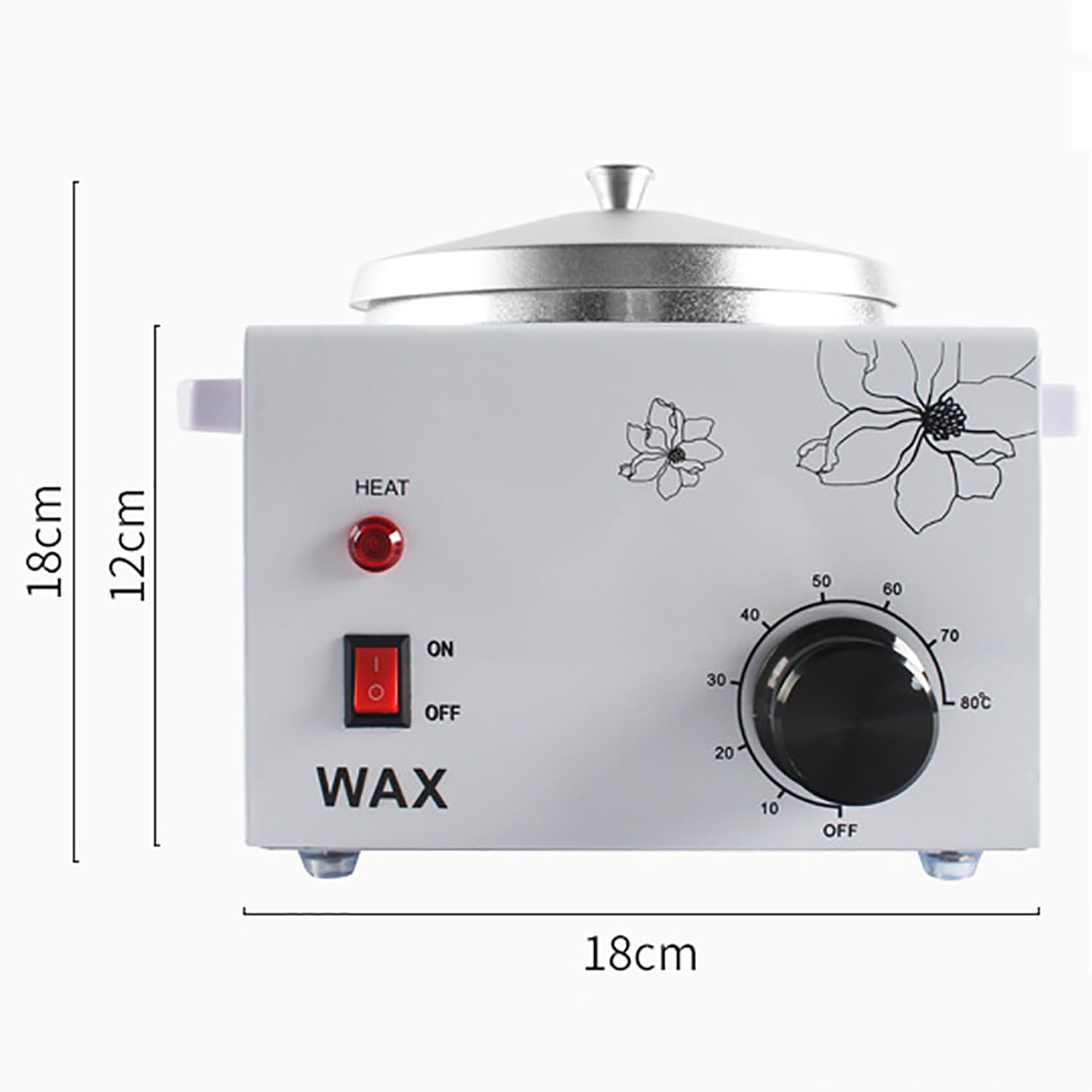 Professional Hair Removal Wax Heater Kit - Dual Switch Wax Warmer with Aluminum Inner Pot & Carry Handle - At-Home & Salon Waxing for Legs, Face, Bikini & Body Hair Removal - Perfect for DIY Spa & Beauty Treatments