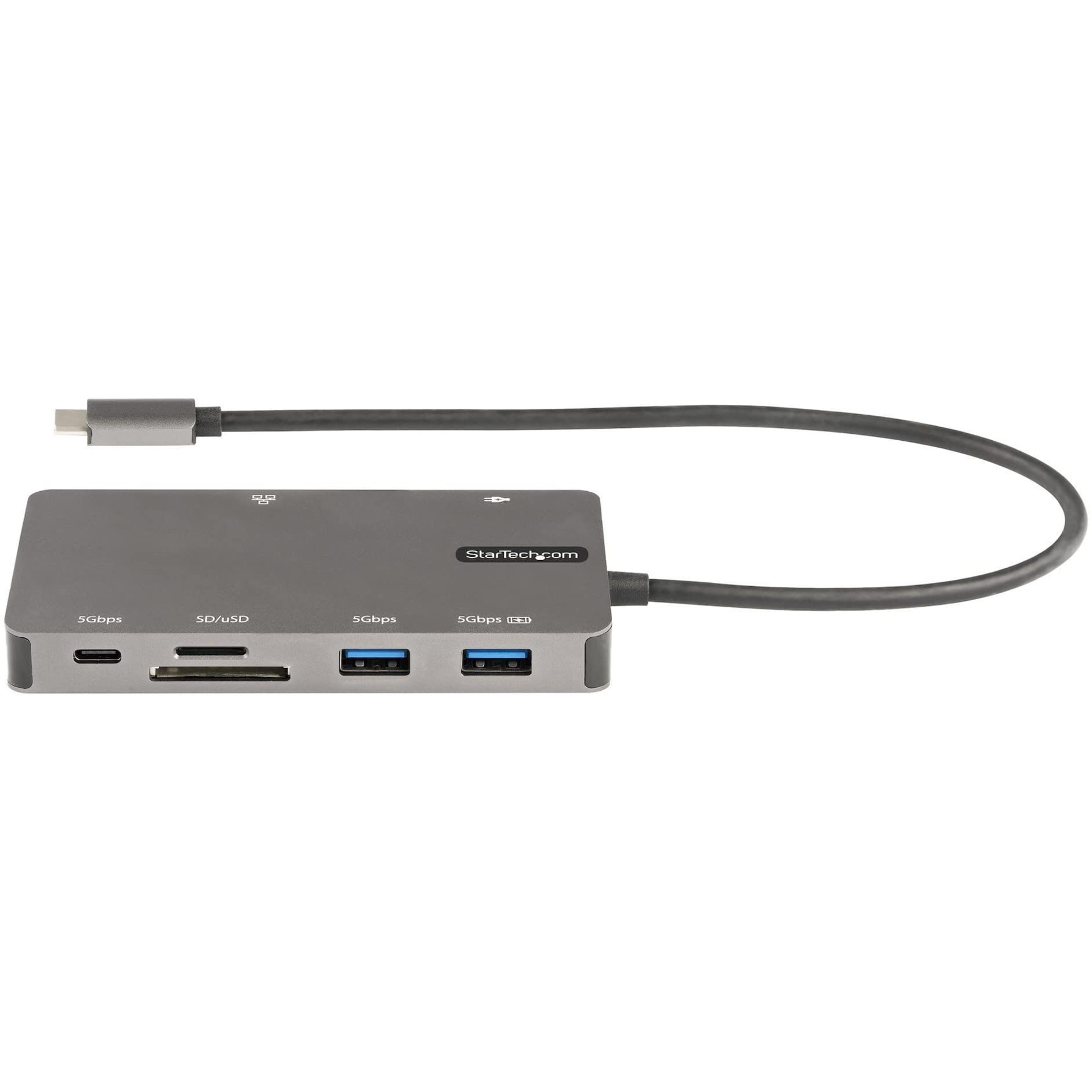 StarTech.com USB C Hub with HDMI 4K 30Hz/VGA, 5Gbps USB 3.0 Ports, 100W PD, SD/Micro Card Reader, Gigabit Ethernet - Compact Travel Dock for MacBook Pro/Air, Dell XPS, HP, Chromebook (DKT30CHVSDPD) - Perfect for Home Office, Remote Work & Business Travel