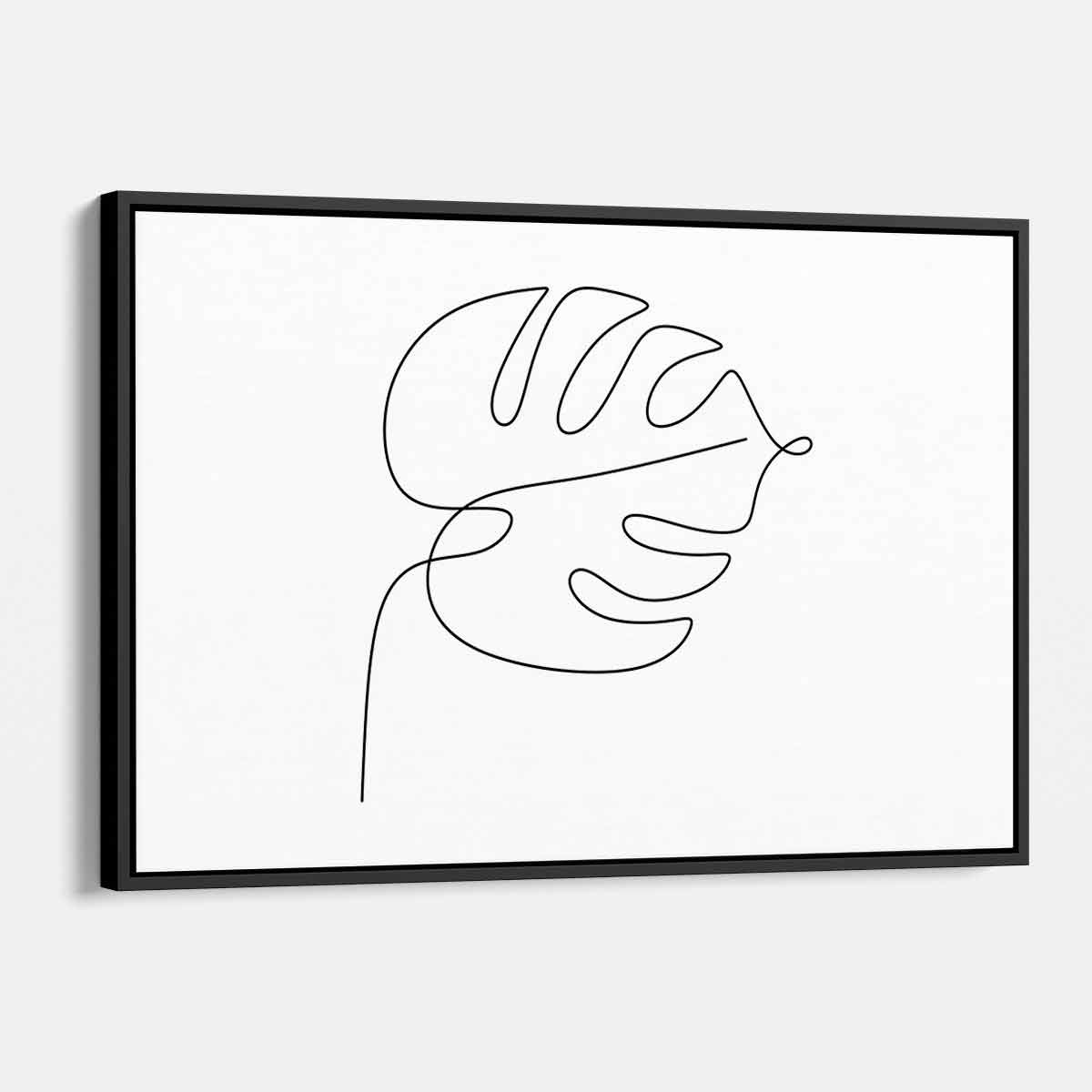 White Leaf Wall Art Canvas Print - Modern Botanical Home Decor for Living Room, Bedroom & Office - 1062