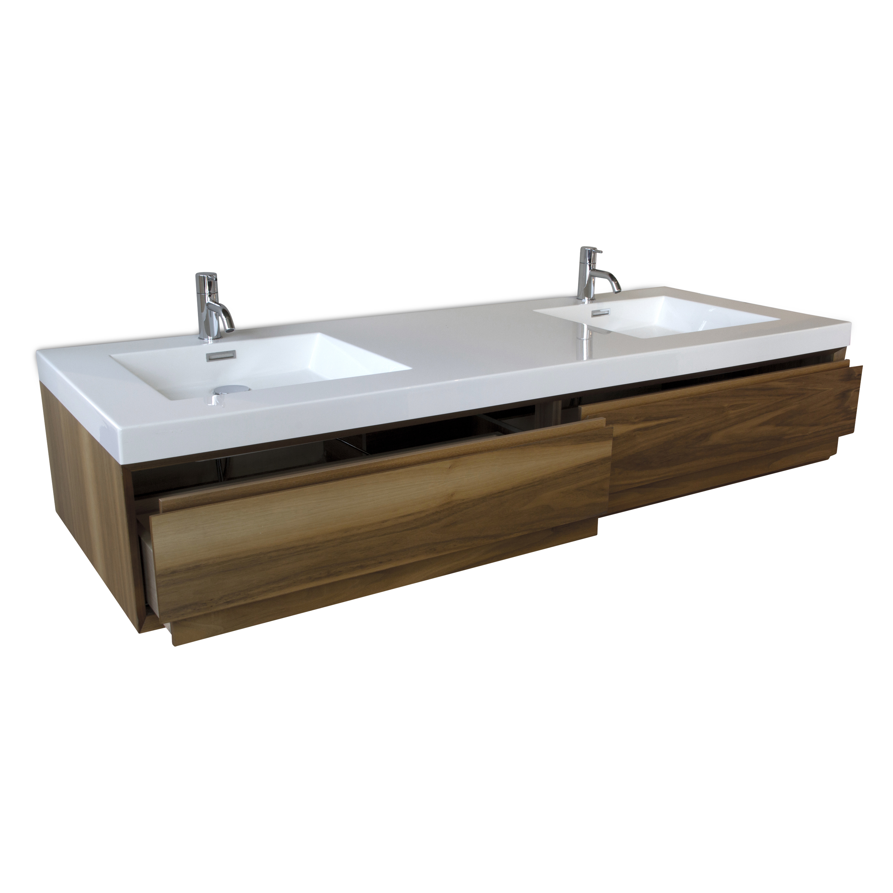 M6010 Vanity Dresser with Mirror - Natural Walnut Finish, Modern Bedroom Furniture for Women | Perfect for Bedroom Storage, Makeup Organization & Home Decor