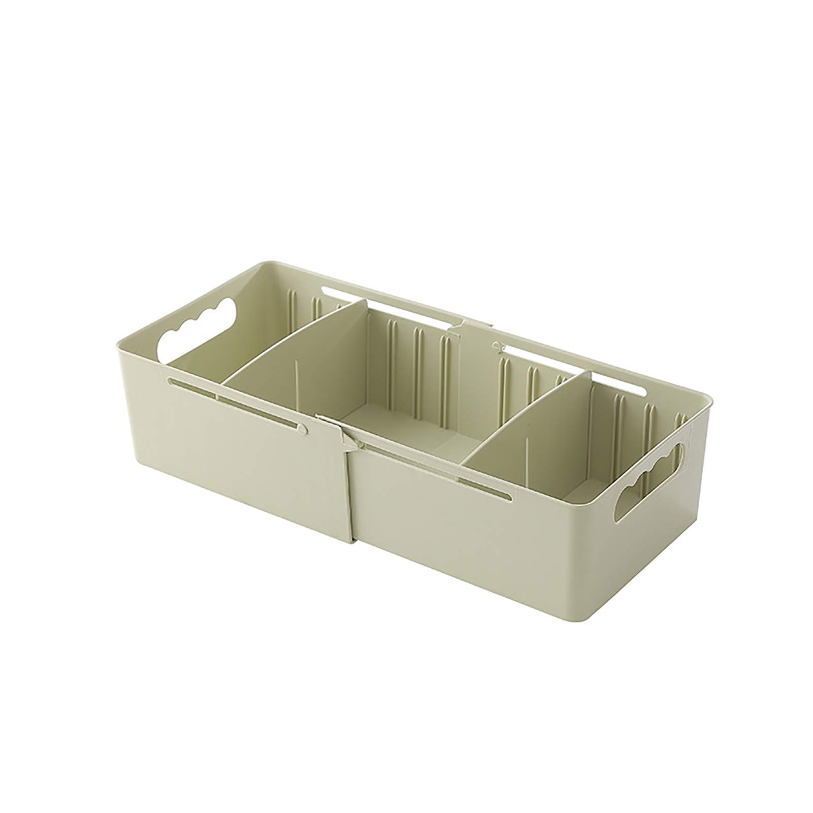 Retractable Underwear & Sock Drawer Organizer - Expandable Closet Storage Box for Bras, Panties, Socks - Space-Saving Wardrobe Organizer (Green) | Perfect for Bedroom, Closet & Travel Organization