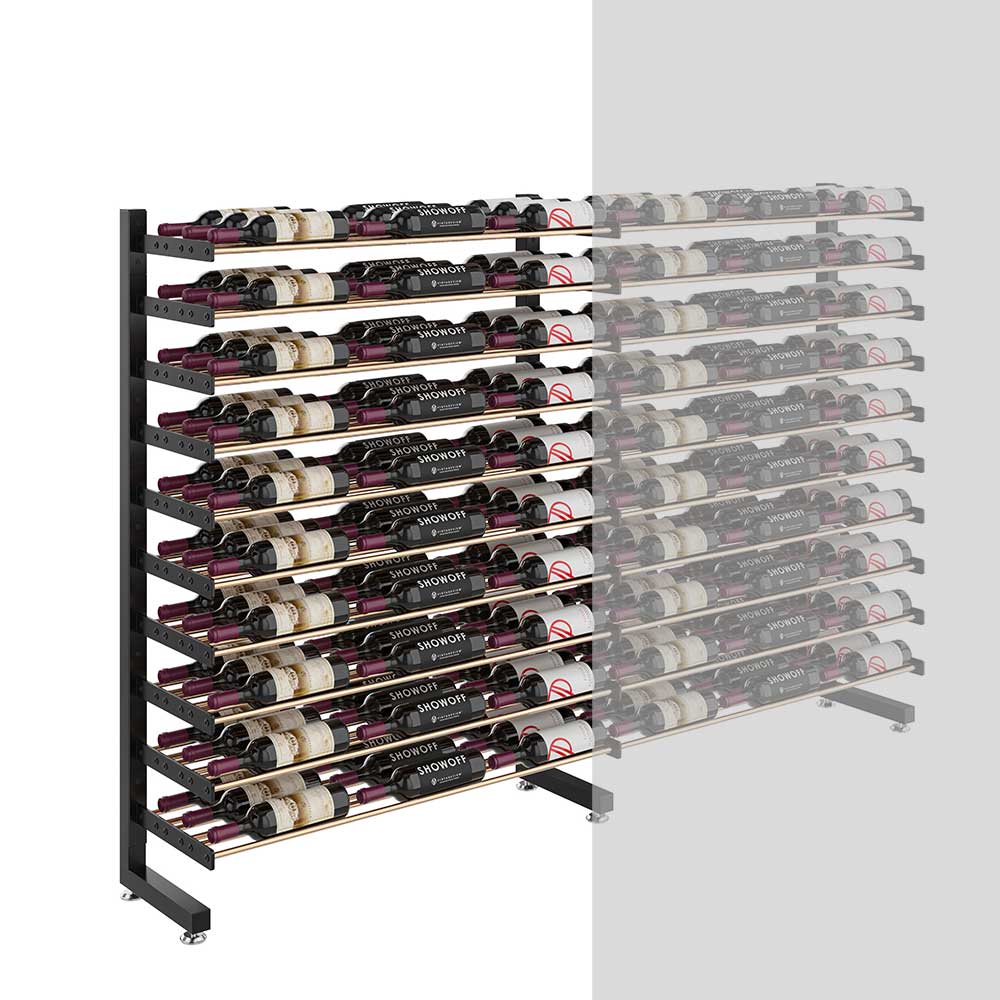Evolution 90 Bottle Single Sided Wine Rack Display Extension - Premium Wine Storage Solution for Restaurants, Bars & Home Cellars