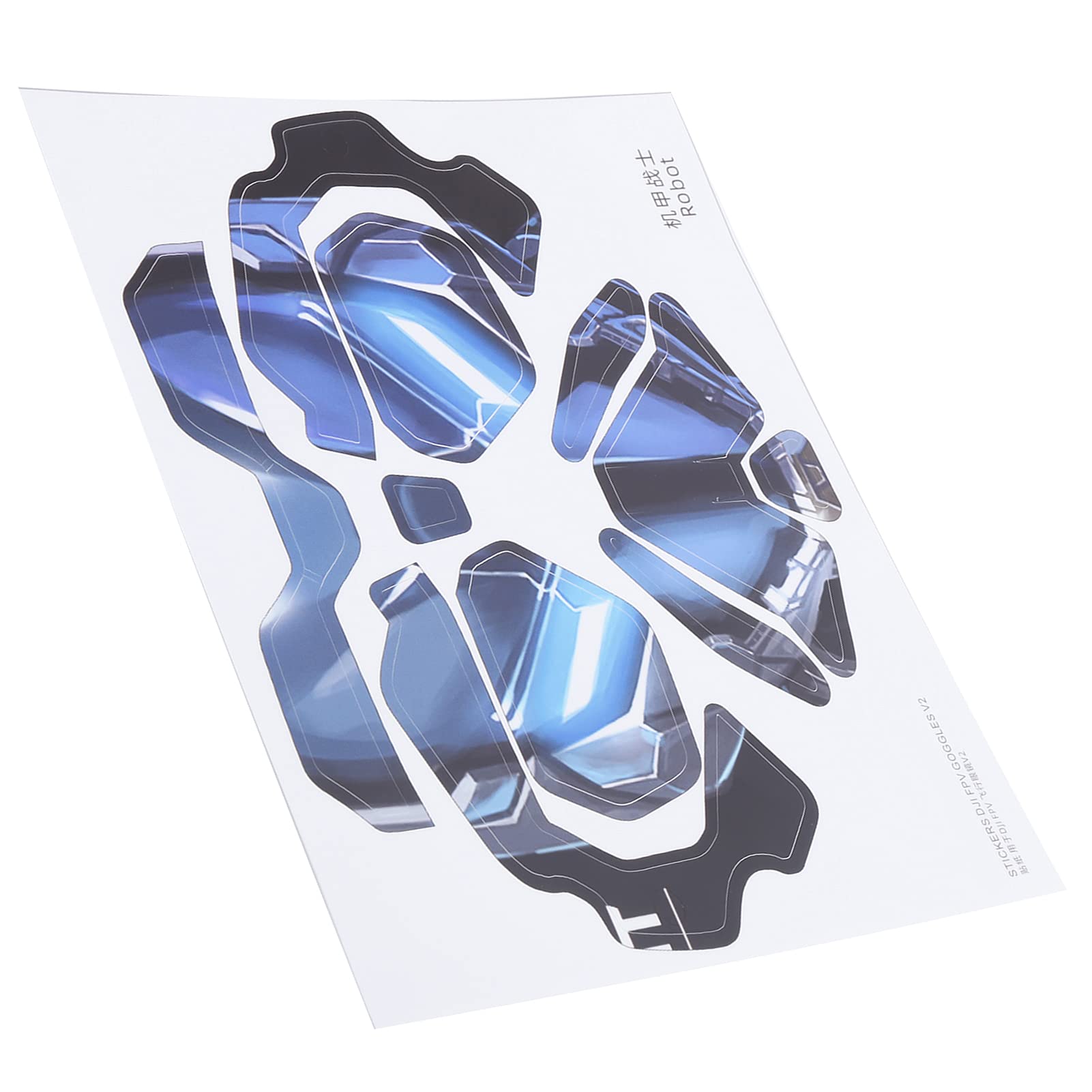FPV Glasses Stickers - Easy to Apply PVC Decals for FPV Flying Goggles | DIY Customization (Mech Warrior Design) | Perfect for Drone Racing & VR Gaming Accessories