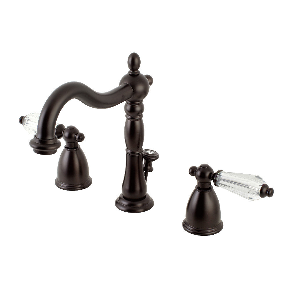 Kingston Brass KB1972WLL Wilshire Widespread Bathroom Faucet with Brass Pop Up Drain - Elegant 8