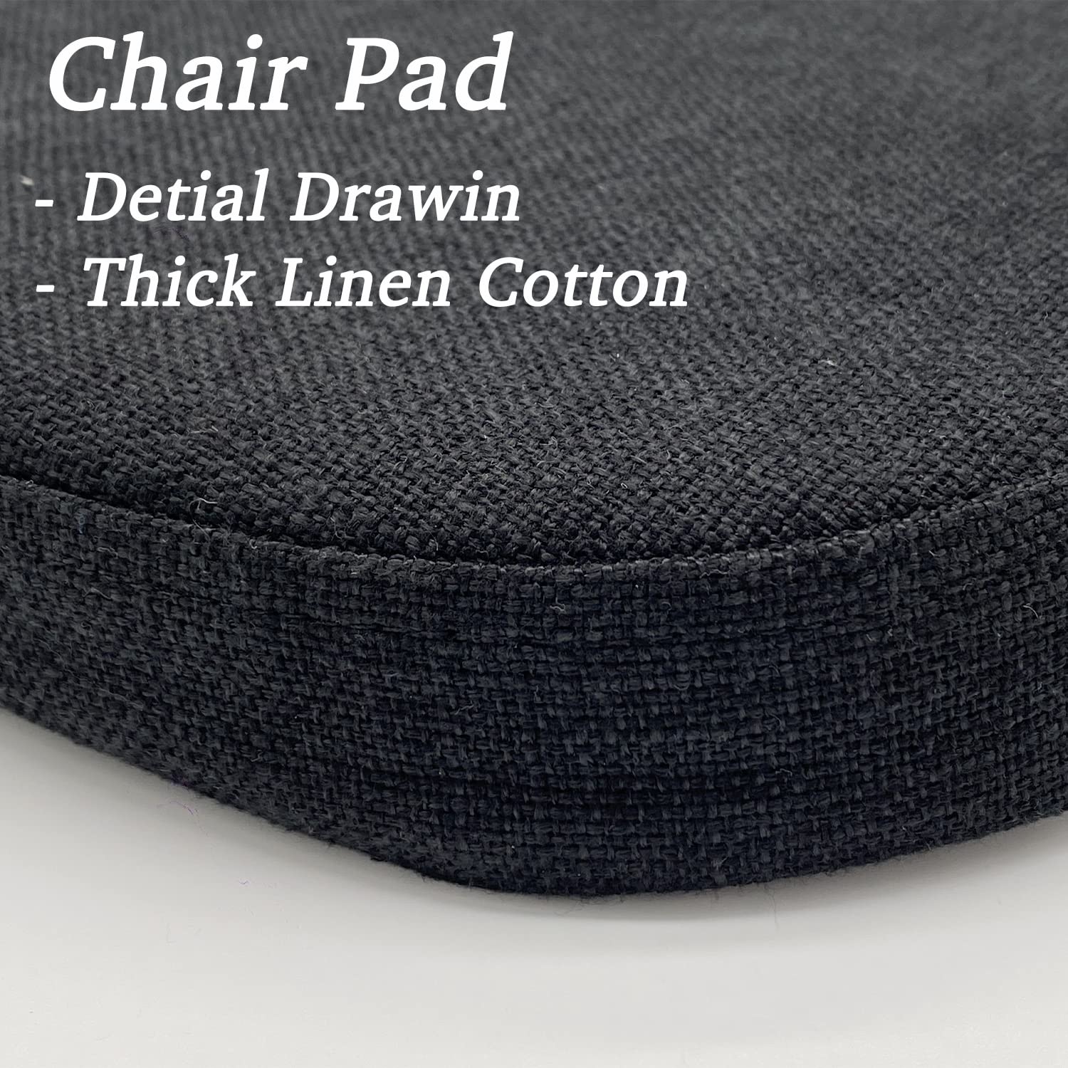 **Memory Foam Dining Chair Cushion with Non-Slip Ties - 16.5