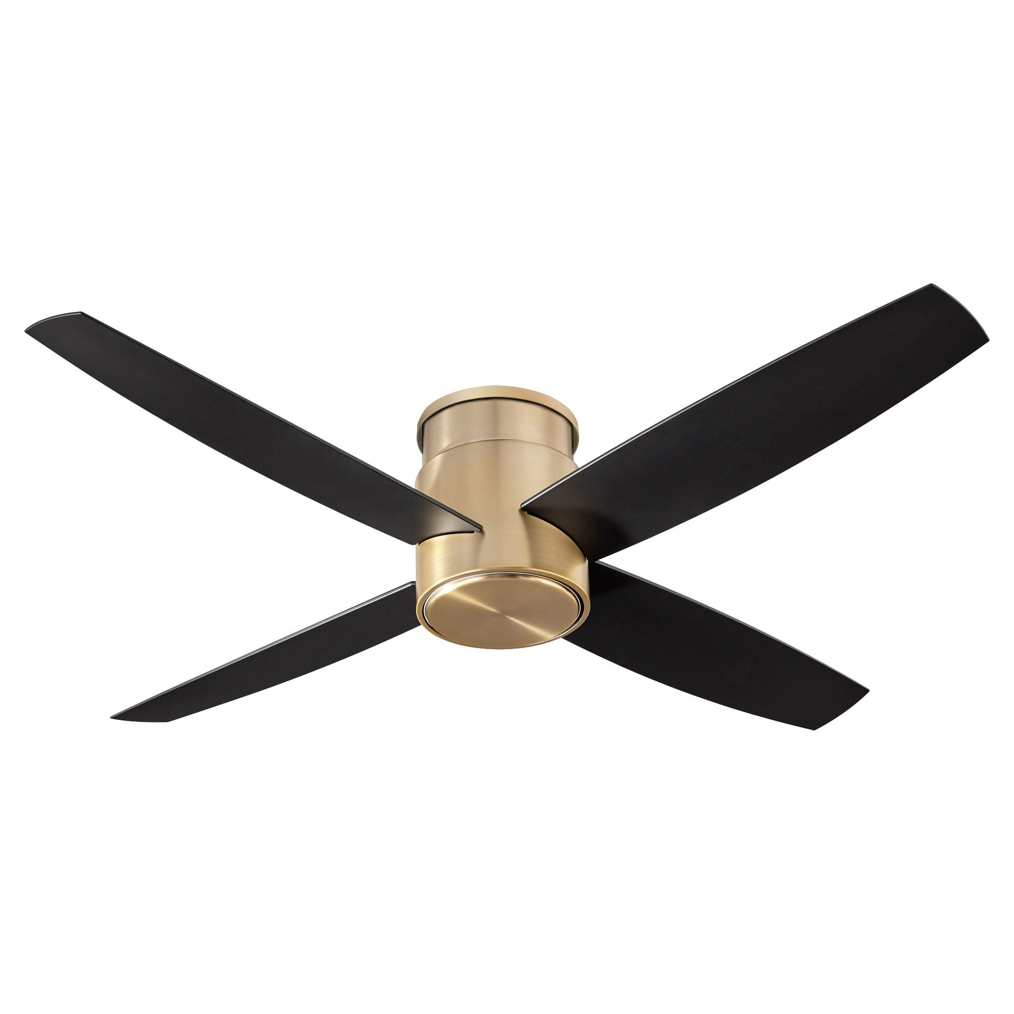 52 Inch Low Profile Ceiling Fan with Remote Control - Satin Nickel Finish, Quiet DC Motor, Energy Efficient - Perfect for Bedroom, Living Room, and Office Spaces