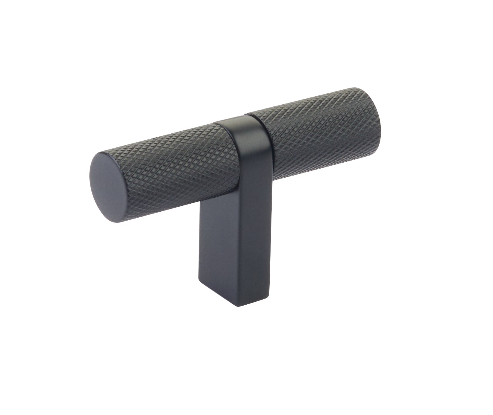 Premium Knurled Select T-Bar Cabinet Knobs & Drawer Pulls - Matte Black Finish for Kitchen, Bathroom & Furniture Upgrade