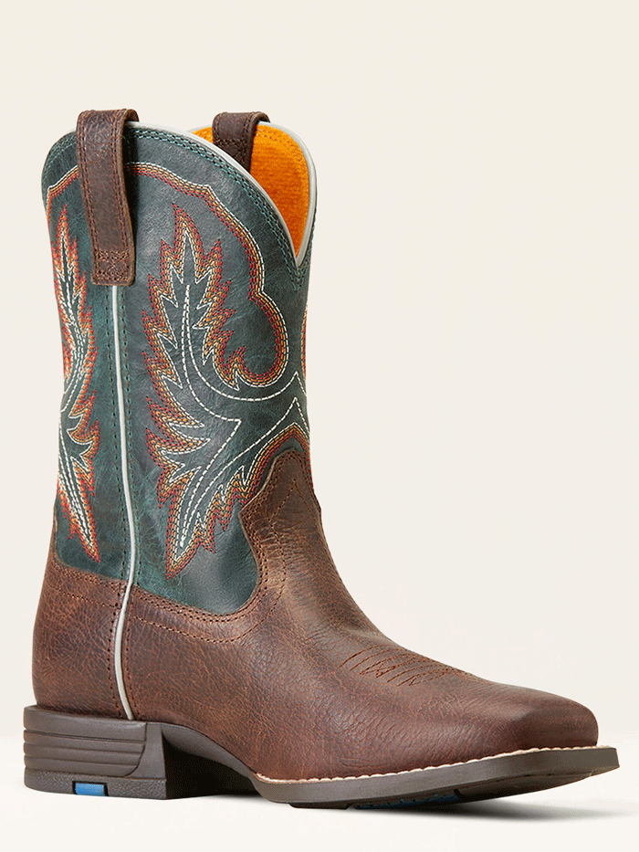 Ariat 10047010 Kids Wilder Western Boot Hat Box Brown - Western Style Cowboy Boots for Boys & Girls - Perfect for Rodeo, Horse Riding & Country Fashion