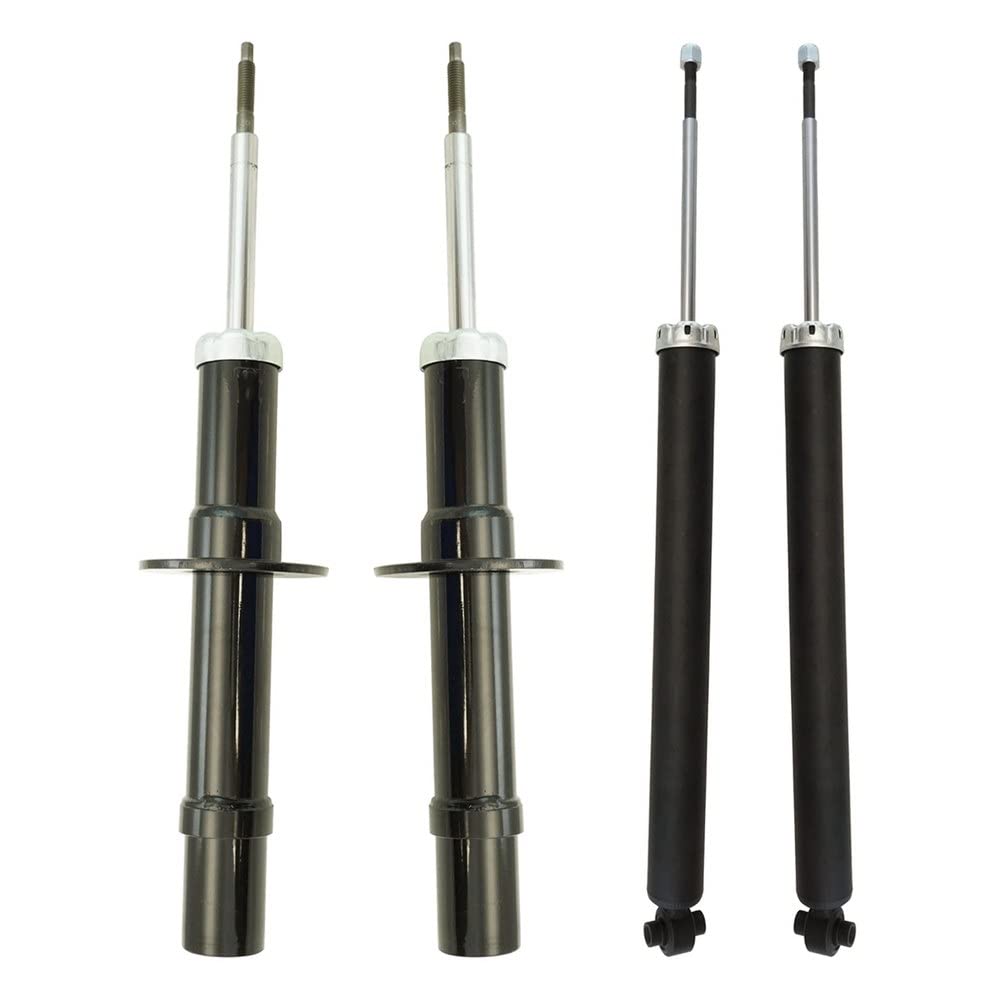TRQ Front and Rear Shock Absorber Set - Compatible with 2005-2010 Chrysler 300, 2007-2010 Dodge Charger, 2005-2008 Dodge Magnum - Smooth Ride & Enhanced Handling for Daily Commute & Road Trips