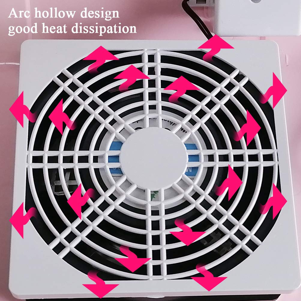 40W Pink Nail Dust Extractor for Manicure & Gel Removal - Salon & Home Use