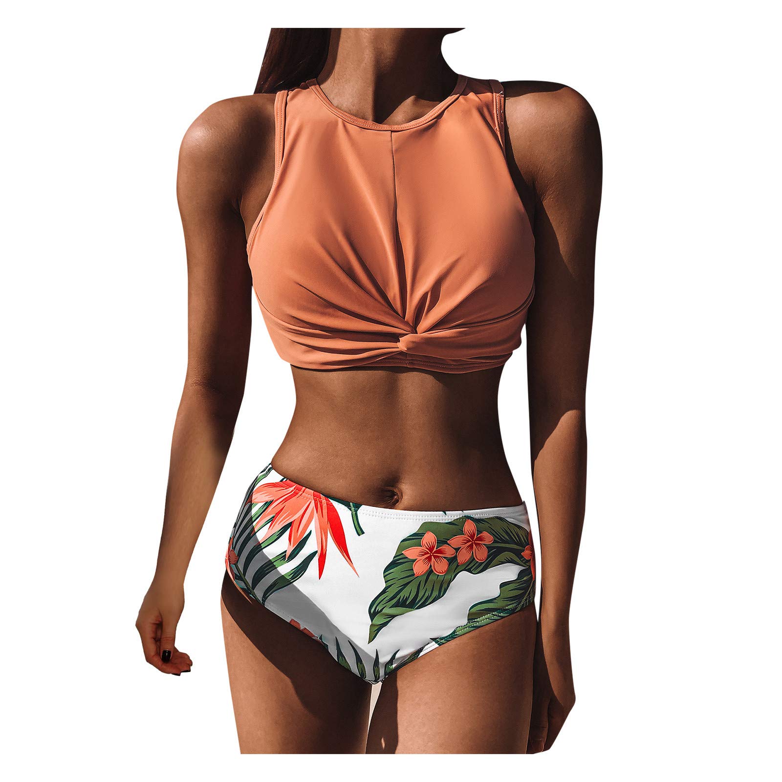 Women's Two Piece Swimsuit - Halter Bikini Set with High Waisted Bottom | Beach & Pool Swimwear for Summer Vacation | Perfect for Swimming, Sunbathing and Tropical Getaways