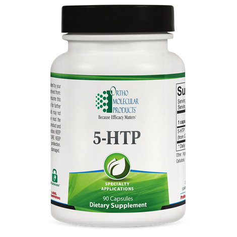 OrthoMolecular Products 5-HTP 100mg Supplement for Mood Support & Stress Relief - Supports Serotonin Production for Better Sleep & Anxiety Relief