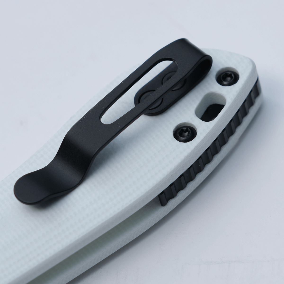 Vosteed Mini Nightshade Folding Pocket Knife - Nitro V Black Blade with White G10 Handle (Model A0209) | EDC Knife for Camping, Hiking & Everyday Carry | Canada Exclusive