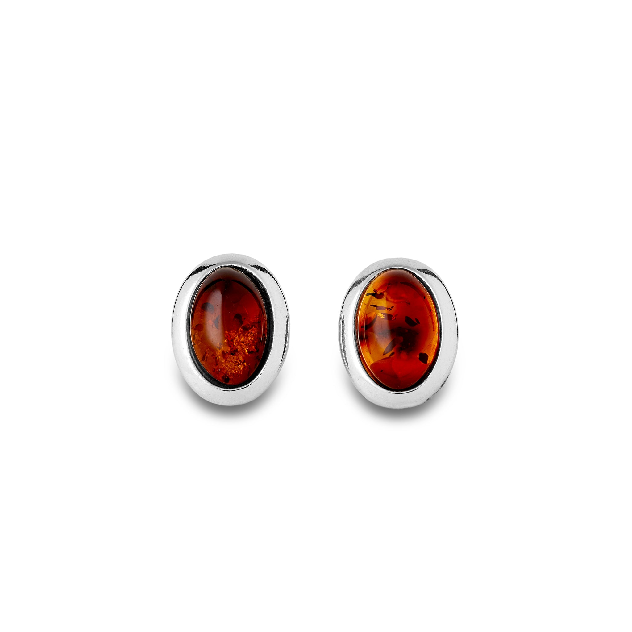 Natural Baltic Amber Stud Earrings for Women - Hypoallergenic 925 Sterling Silver Posts - Perfect for Everyday Wear, Gifts & Sensitive Ears