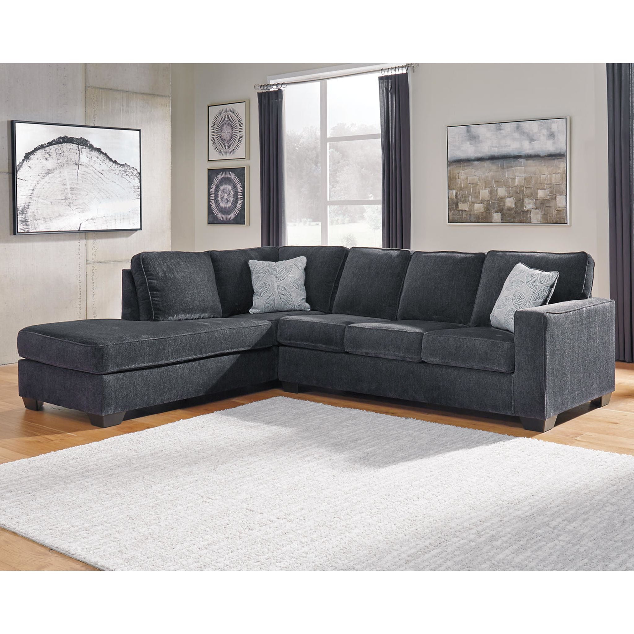Altari 2-Piece Sectional Sofa with Chaise Lounge - Modern L-Shaped Living Room Furniture for Small Spaces & Apartments
