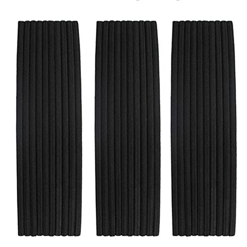 30Pcs Thin Elastic Headbands for Men & Women - No Metal Ouchless Hair Bands, 5mm Flat Narrow Headwraps (Black) - Perfect for Workouts, Yoga, Running & Everyday Use