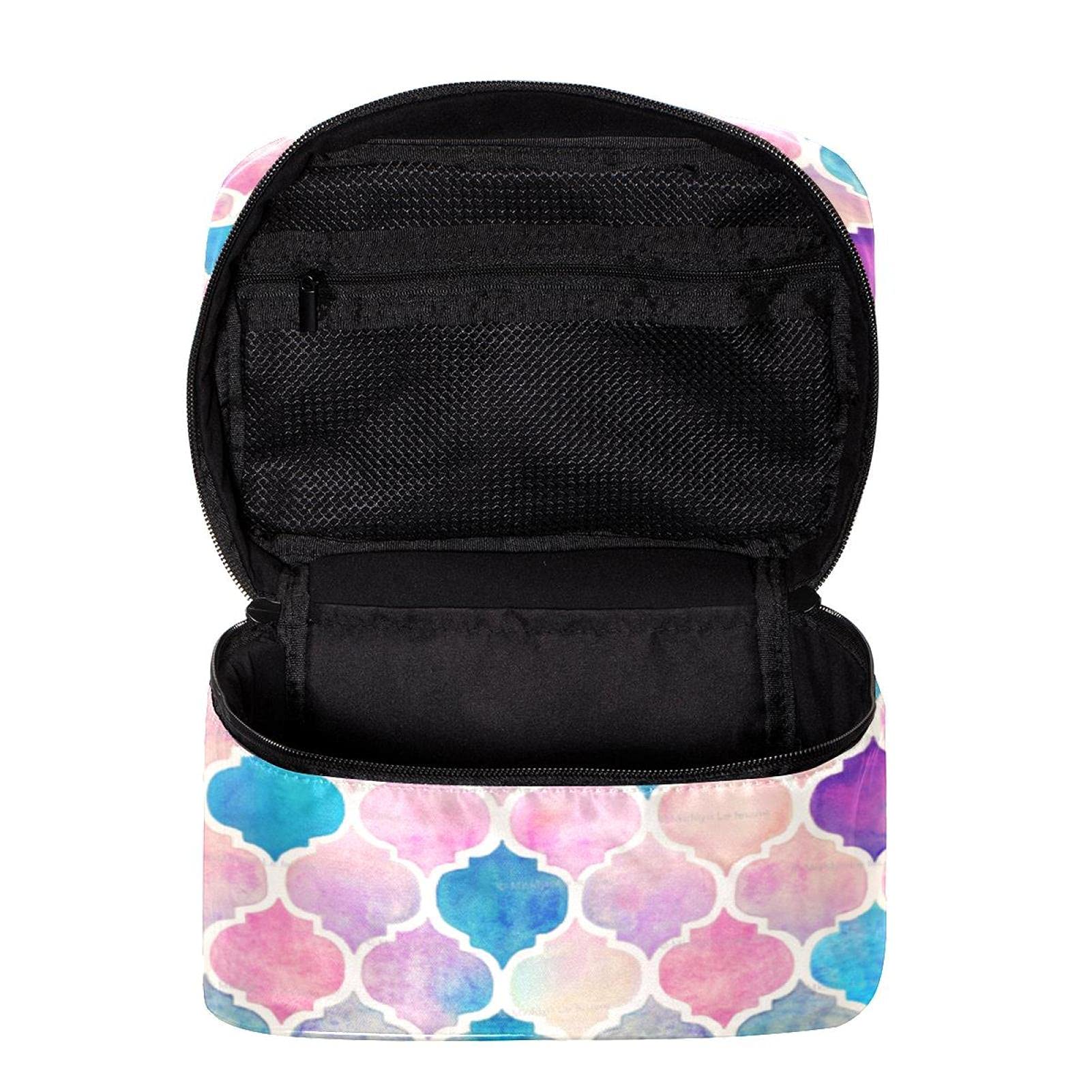 Pink Purple Moroccan Makeup Bag - Large Travel Cosmetic Organizer for Women | Perfect for Travel & Daily Use