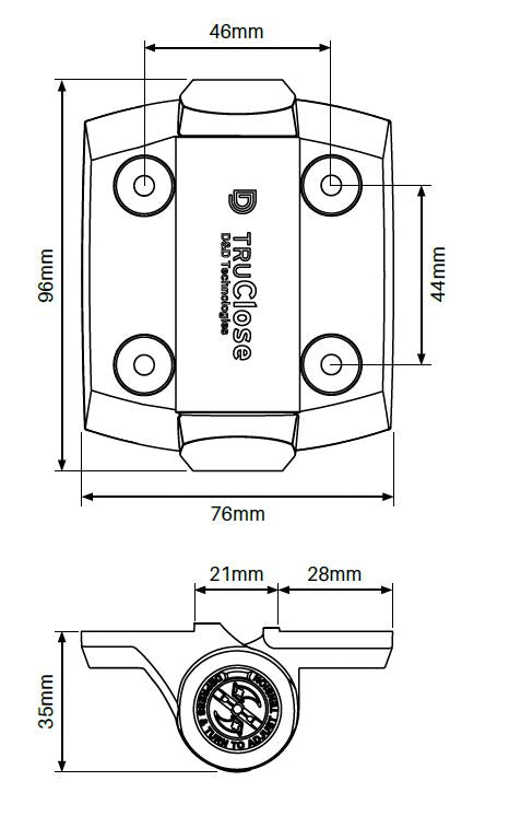 TruClose Self-Closing Gate Hinge Pair - No Alignment Legs Needed - Perfect for Fences, Gates, and DIY Home Projects