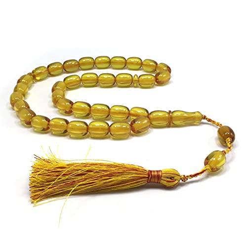 Yellow Bakelite 16X13 mm 33 Beads