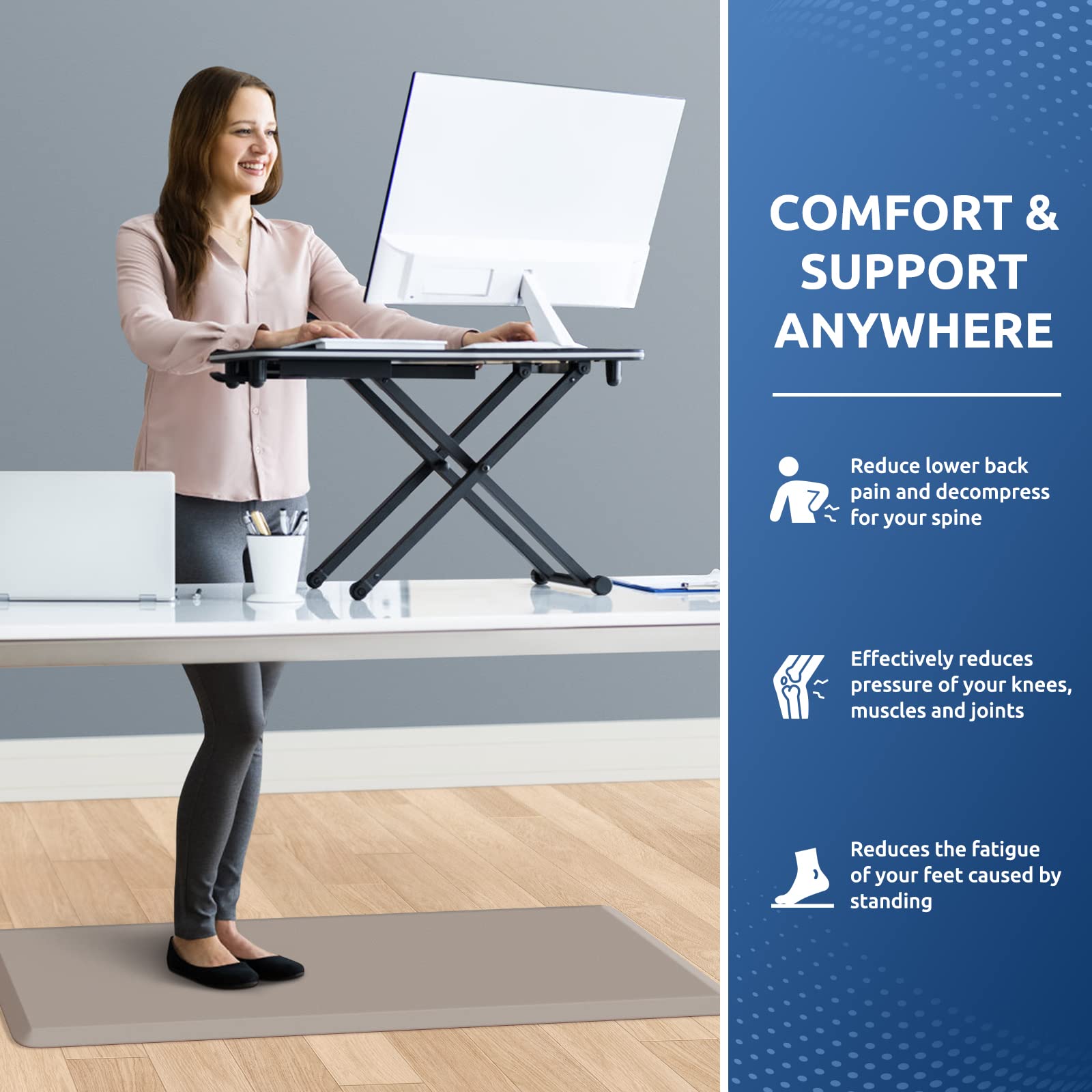 KitchenClouds Anti-Fatigue Kitchen Mat - 17.3