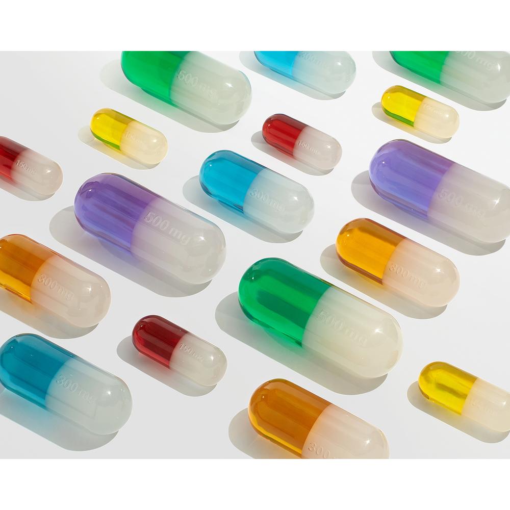 300mg Orange Acrylic Pill Organizer - Weekly Medication Dispenser for Vitamins, Supplements & Daily Pills - Perfect for Travel, Home & Office Use