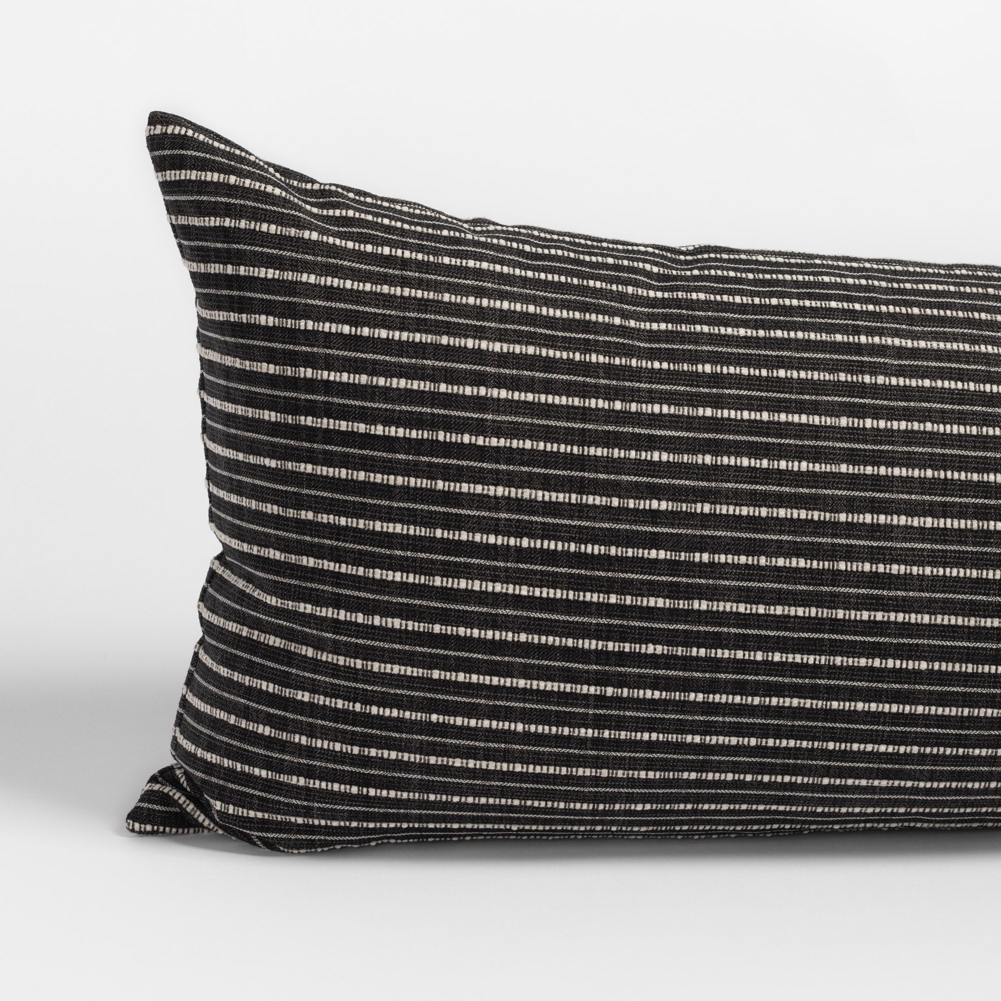 Misto Stripe 16x42 Bolster Pillow - Charcoal Gray Decorative Couch Pillow for Sofa, Bed & Home Decor