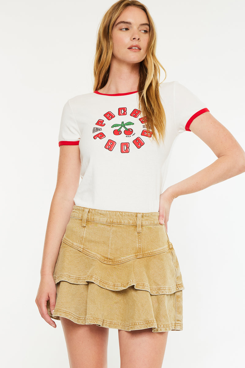 Rue High Rise Mini Denim Skirt for Women - Stretchy Denim A-Line Skirt with Pockets | Perfect for Casual Outfits, Date Night & Summer Fashion