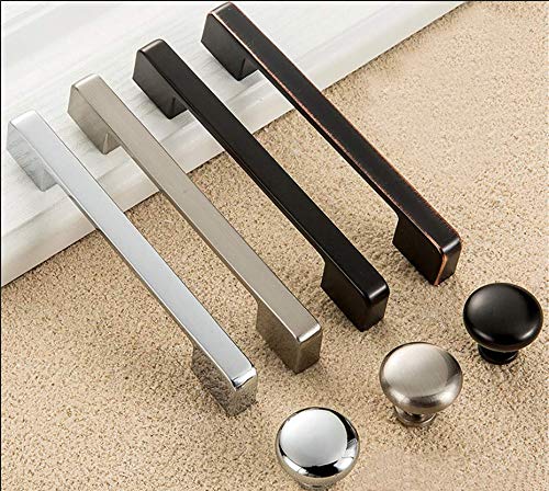 5-Pack Stainless Steel Zinc Alloy Cabinet Handles - 192mm Modern Kitchen & Drawer Pulls for Cabinets, Cupboards, Dressers | Durable Hardware for Home, Office & Bedroom Furniture Upgrade