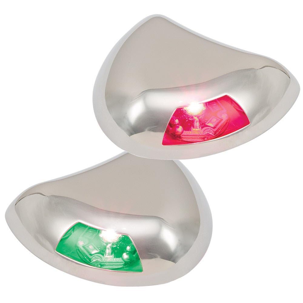 Perko Stealth Series LED Navigation Lights - Horizontal Mount Marine Boat Lights (Red/Green) - Perfect for Sailboats, Yachts & Fishing Boats at Night