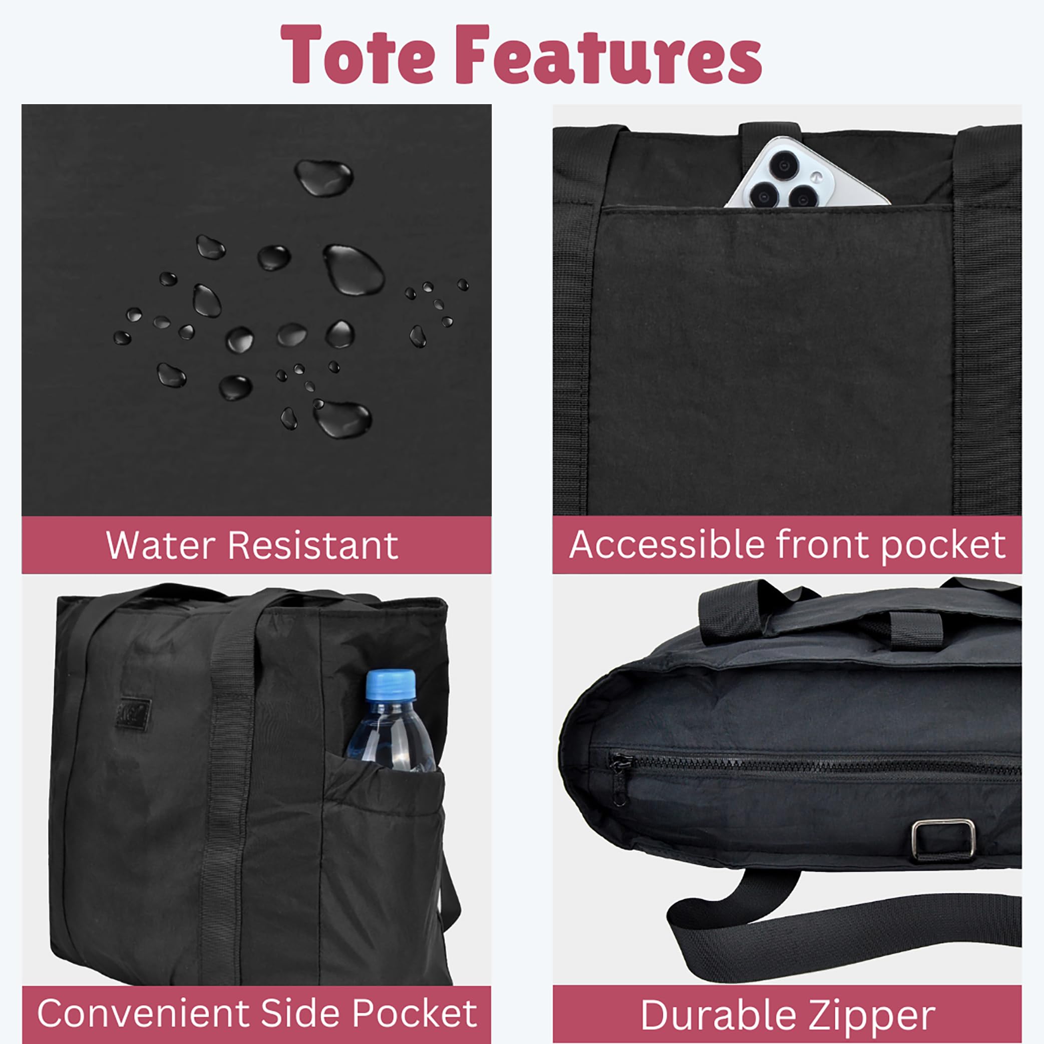 Premium Yoga Tote Bag for Women - Gym, Work & Travel Laptop Shoulder Bag - Nurse Tote with Computer Compartment - Perfect for Fitness, Office & Daily Commute