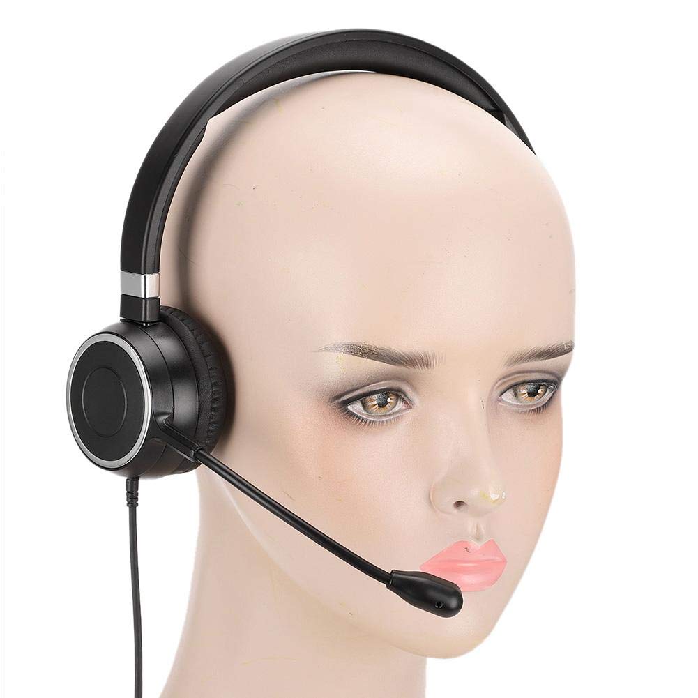 EBTOOLS USB Call Center Headset with Noise Cancelling Microphone - Comfortable Head-Mounted Headphones for Customer Service, Telemarketing & Office Use - Ideal for Call Centers, Remote Work & Business Communication