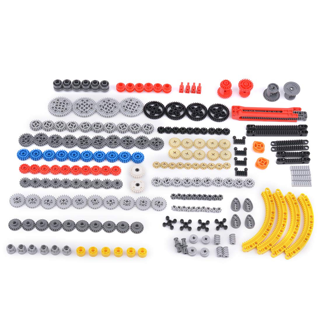 RuiyiF DIY Gearbox Gear Parts for Lego Technic - 100+ Pcs Gears Assortment Pack for Building Blocks | Compatible with Lego, Mega Bloks & More | Perfect for STEM Projects, Robotics & Engineering Kits