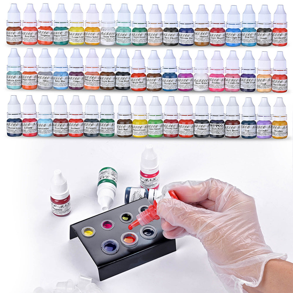 Professional Tattoo Kit with 4 Machines, LCD Power Supply & 54 Ink Colors - Complete Starter Set with Travel Case for Home & Studio Tattoo Artists