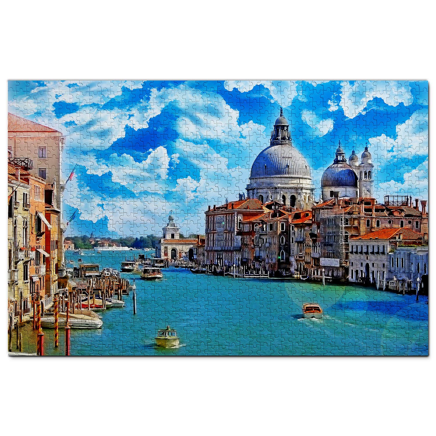 1000-Piece Italy Canal Grande Venice Wooden Jigsaw Puzzle - Perfect Travel Souvenir & Home Decor for Puzzle Lovers