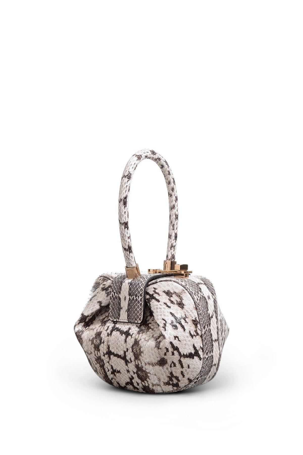 Black & Ivory Snakeskin Demi Bag - Elegant Crossbody Purse for Women | Perfect for Work, Date Night & Special Occasions