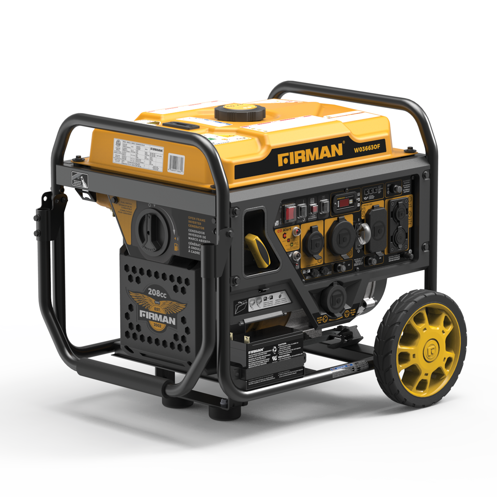 4500W Portable Inverter Generator with Remote Start & CO Alert - Quiet, Reliable Power for Camping, RV Trips & Emergency Backup