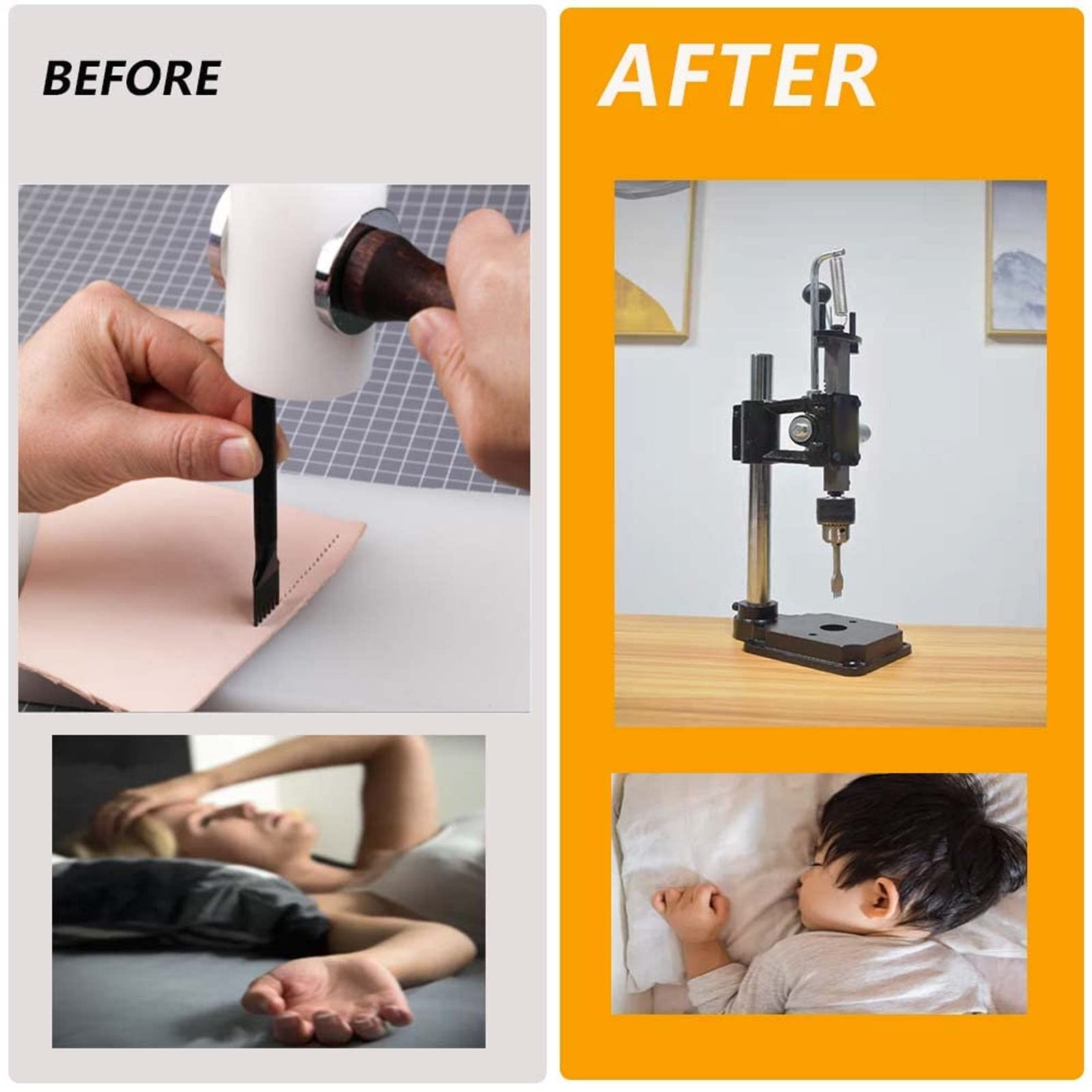 Heavy Duty Cast Iron Hand Press Machine - Manual Punch Tool for Small Parts Processing | DIY Metalworking, Jewelry Making & Craft Projects