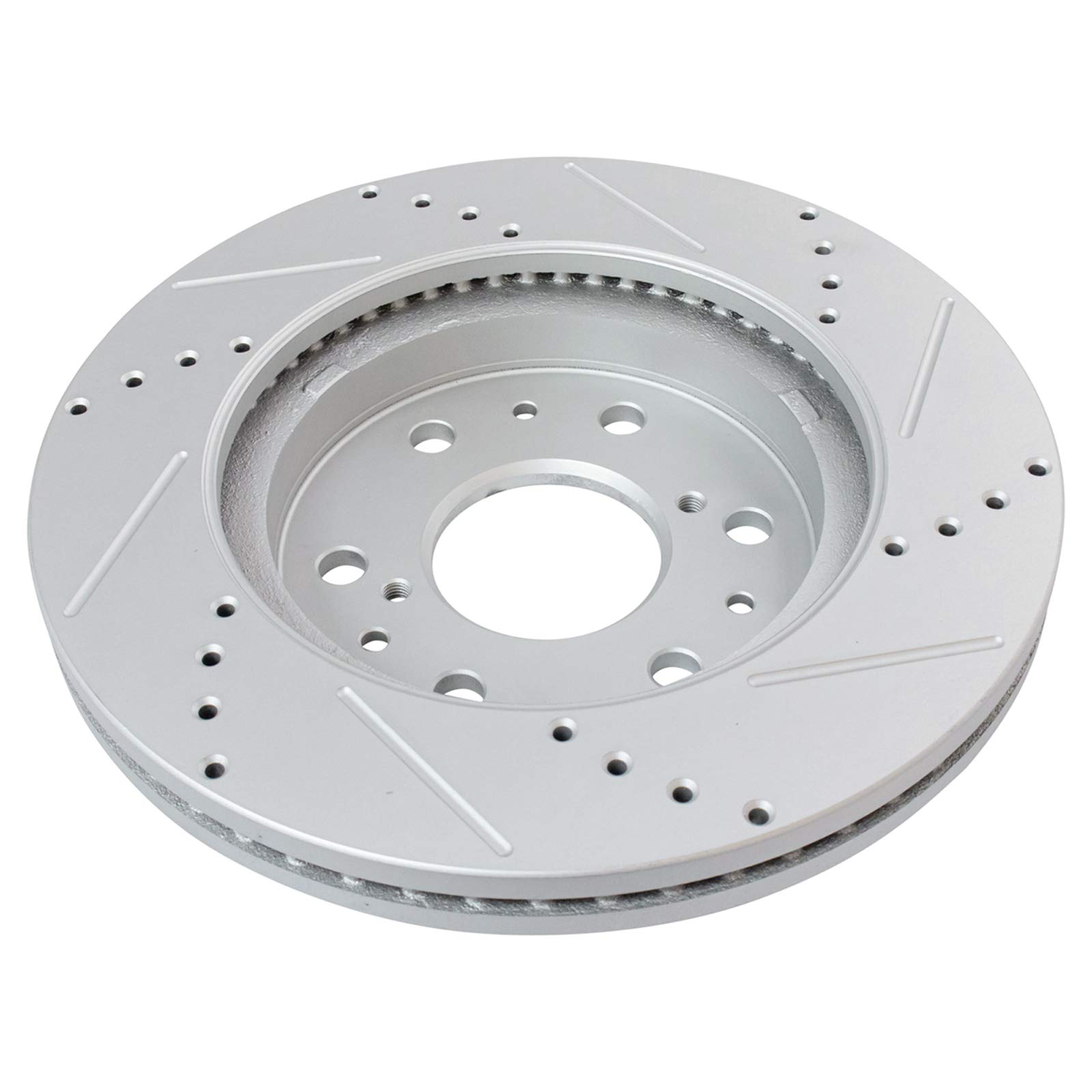 TRQ Front Performance Brake Pad & Rotor Kit - Semi-Metallic Vented Premium G-Coated Brake Caliper Set for 2007 Chevrolet Silverado 1500 - Perfect for Off-Roading, Towing & Heavy-Duty Driving