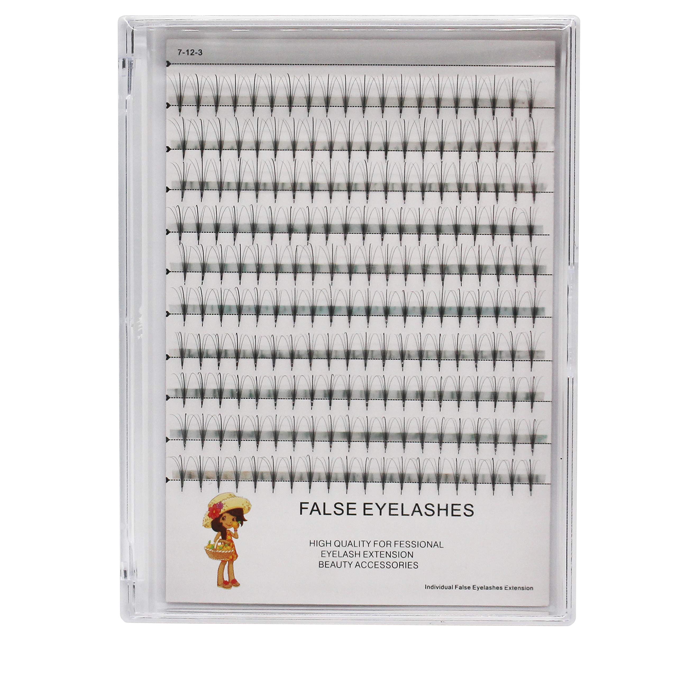5D Individual Cluster Eyelash Extensions - 10 Lines Pre-Made Volume Fans, Faux Mink Lashes 8-16mm (14mm) - Professional Lash Supplies for Salon & Home Use - Perfect for Weddings, Parties & Special Occasions