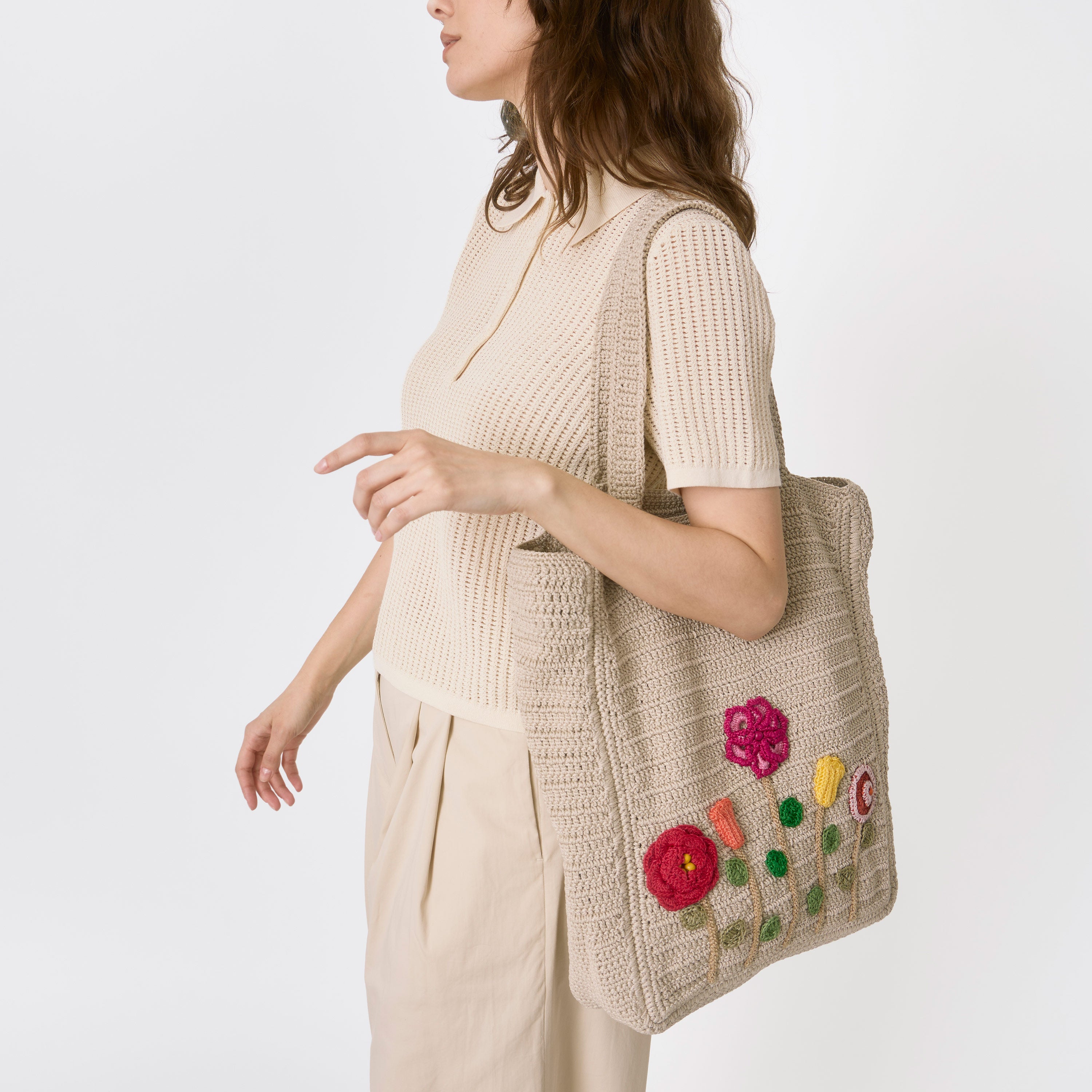 Lanie Market Tote Bag - Large Reusable Grocery Shopping Tote with Reinforced Handles - Perfect for Farmers Market, Beach Trips, and Everyday Errands