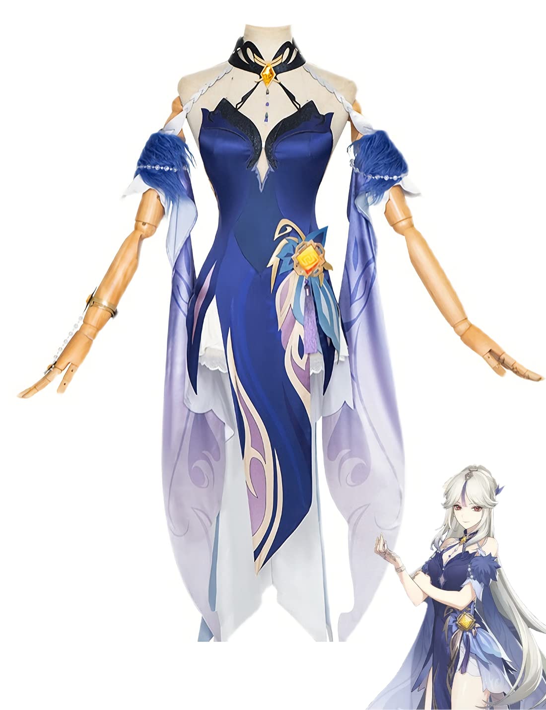Genshin Impact Ningguang Cosplay Costume Set - Anime Dress Outfit for Halloween, Comic Con & Cosplay Events | Perfect for Conventions, Themed Parties & Photoshoots