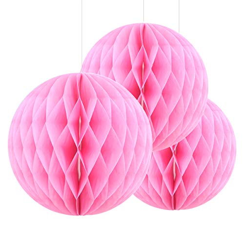 3pcs pink honneycombs 8 inch
