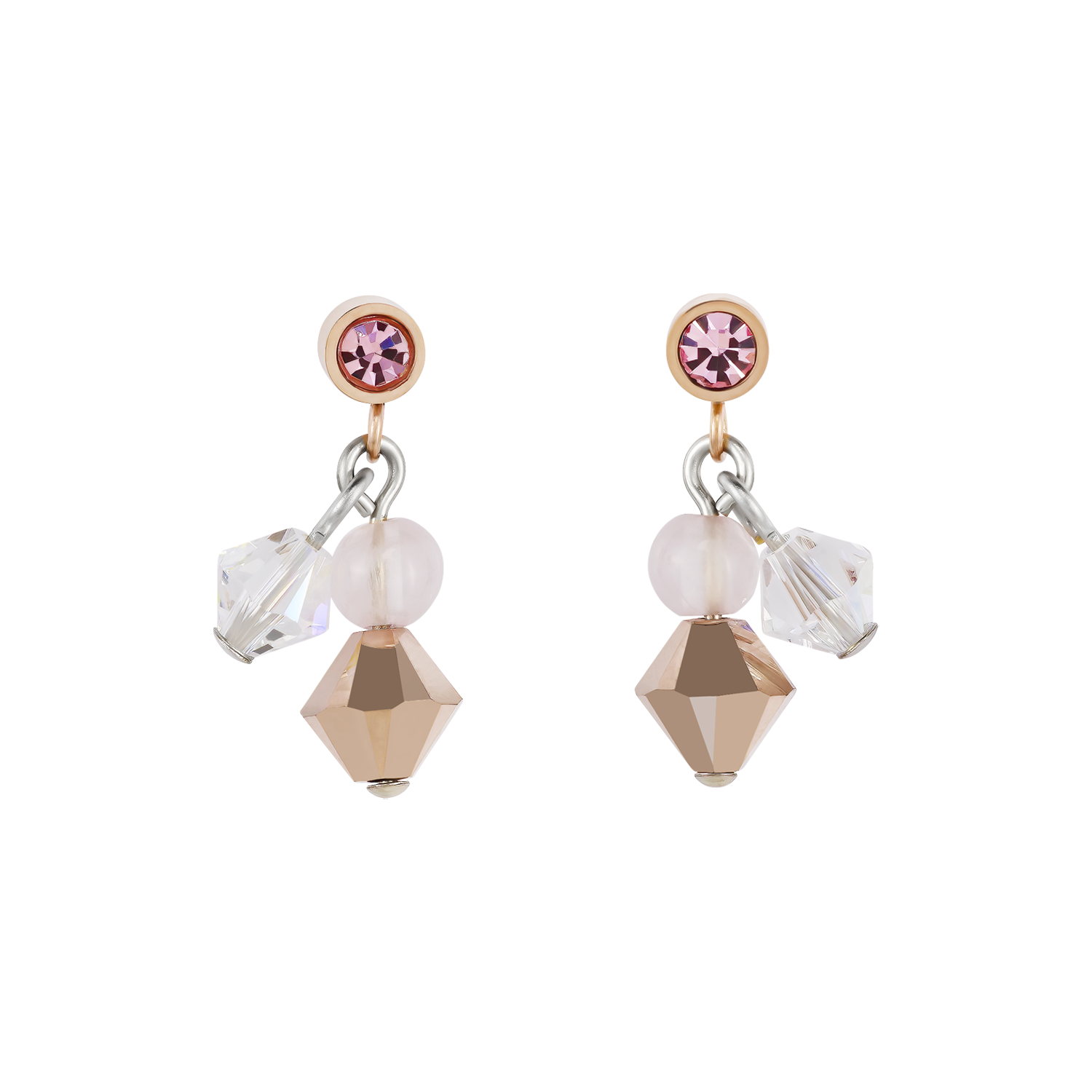 Rose Quartz Crystal Earrings – Light Pink Gemstone Studs for Women – Perfect for Everyday Wear, Gifts & Special Occasions