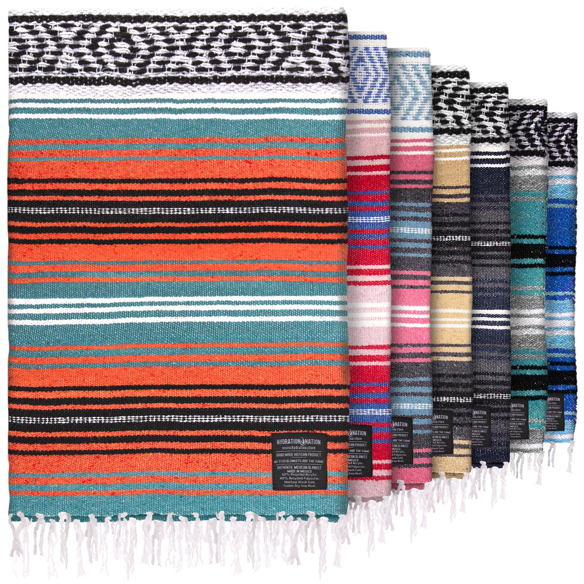 Authentic Large Handwoven Mexican Blanket - Soft & Durable Serape Yoga Blanket 70