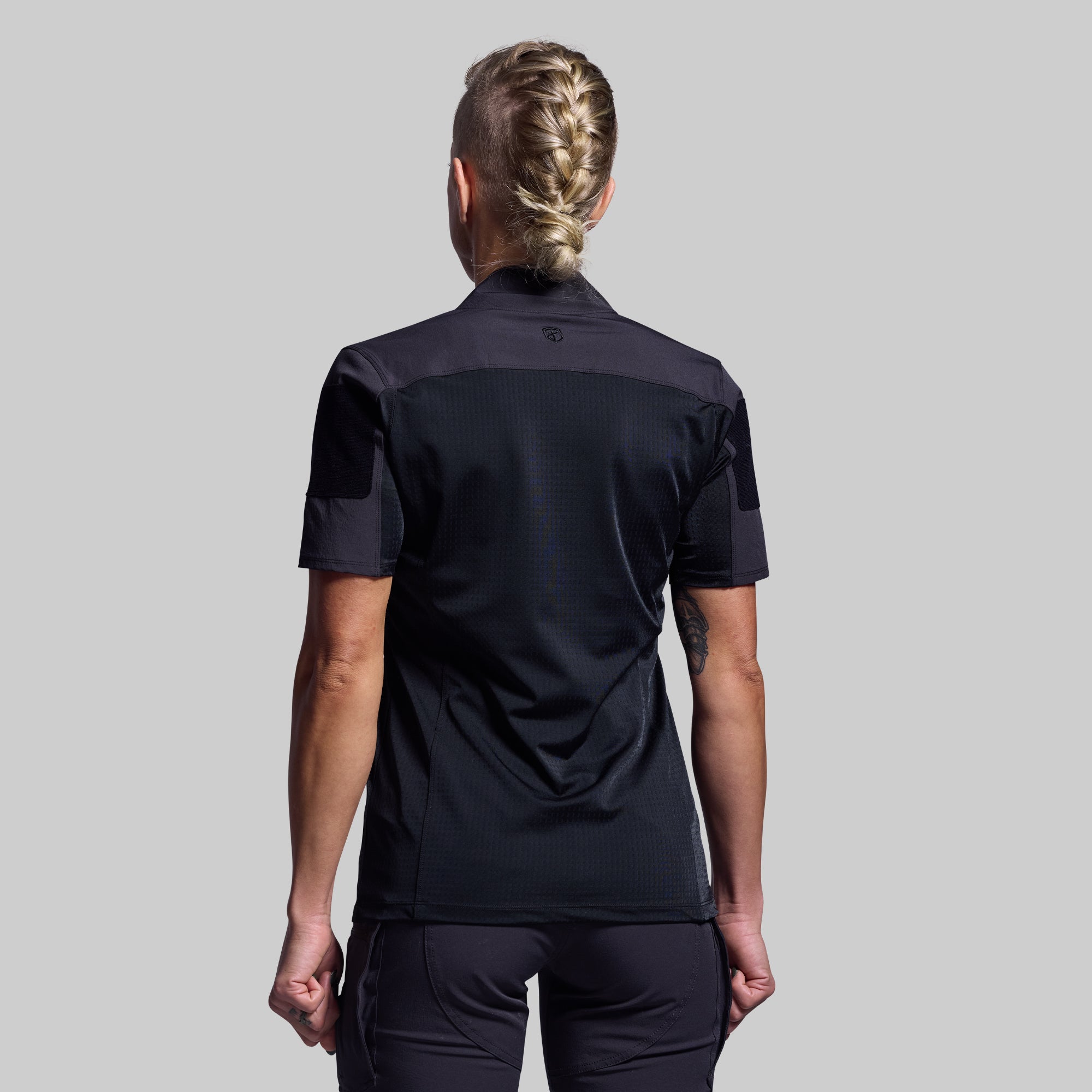 Women's Op Top Pro - High Performance Workout Shirt for Yoga, Running & Gym - Breathable & Moisture Wicking - Black