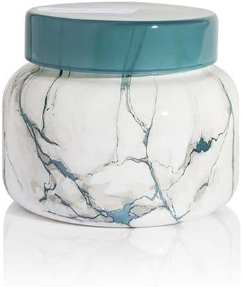 Capri Blue Candles - Modern Marble Jar Soy Candles 19oz - Luxury Home Fragrance Candles with Volcano Scent - Long Lasting Scented Candles for Living Room, Bedroom & Bathroom Decor