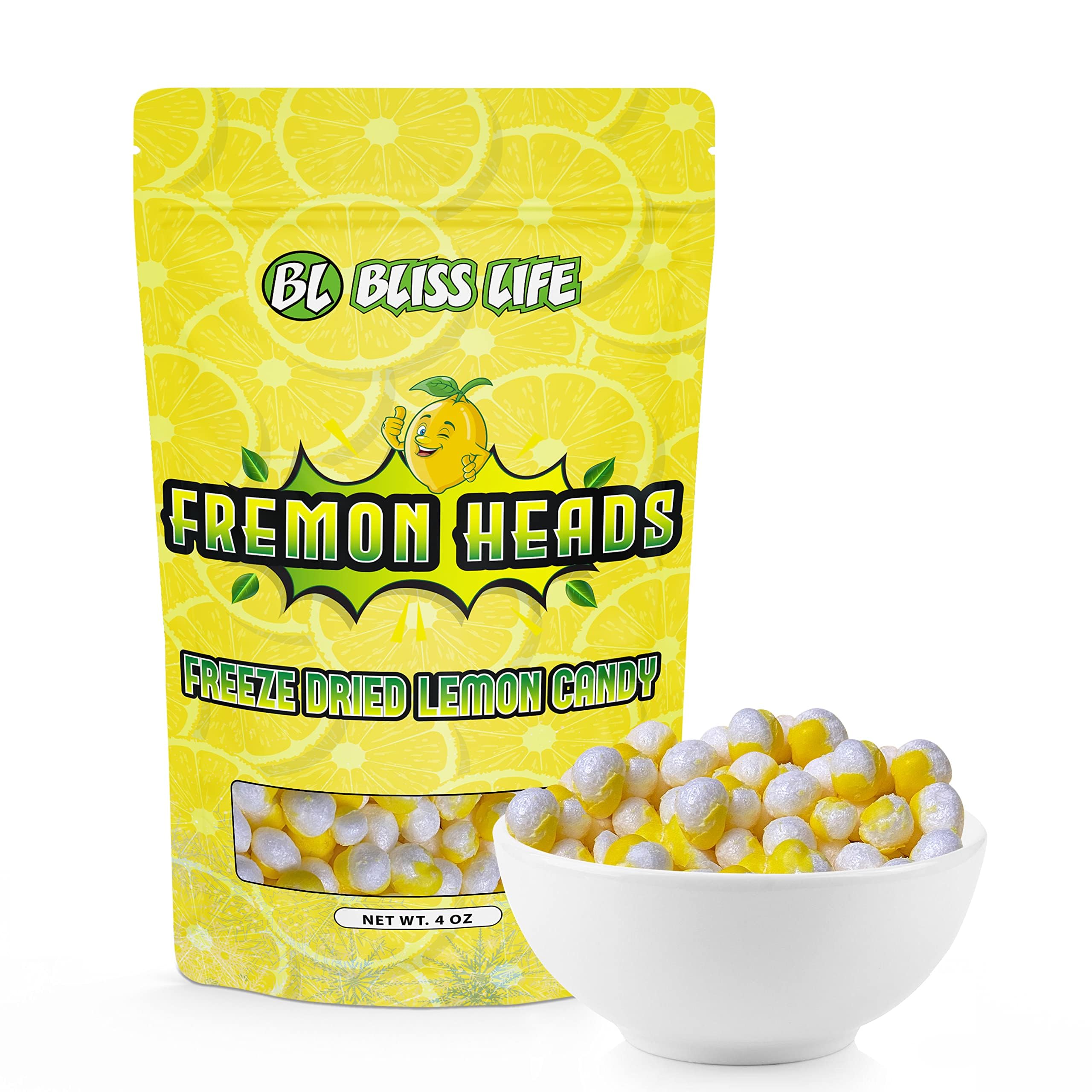 Fremon Freeze Dried Lemon Candy - Crunchy ASMR TikTok Viral Snack, Sweet & Sour Treat for Kids (4oz) - Perfect for School Lunches, Movie Nights & Road Trips