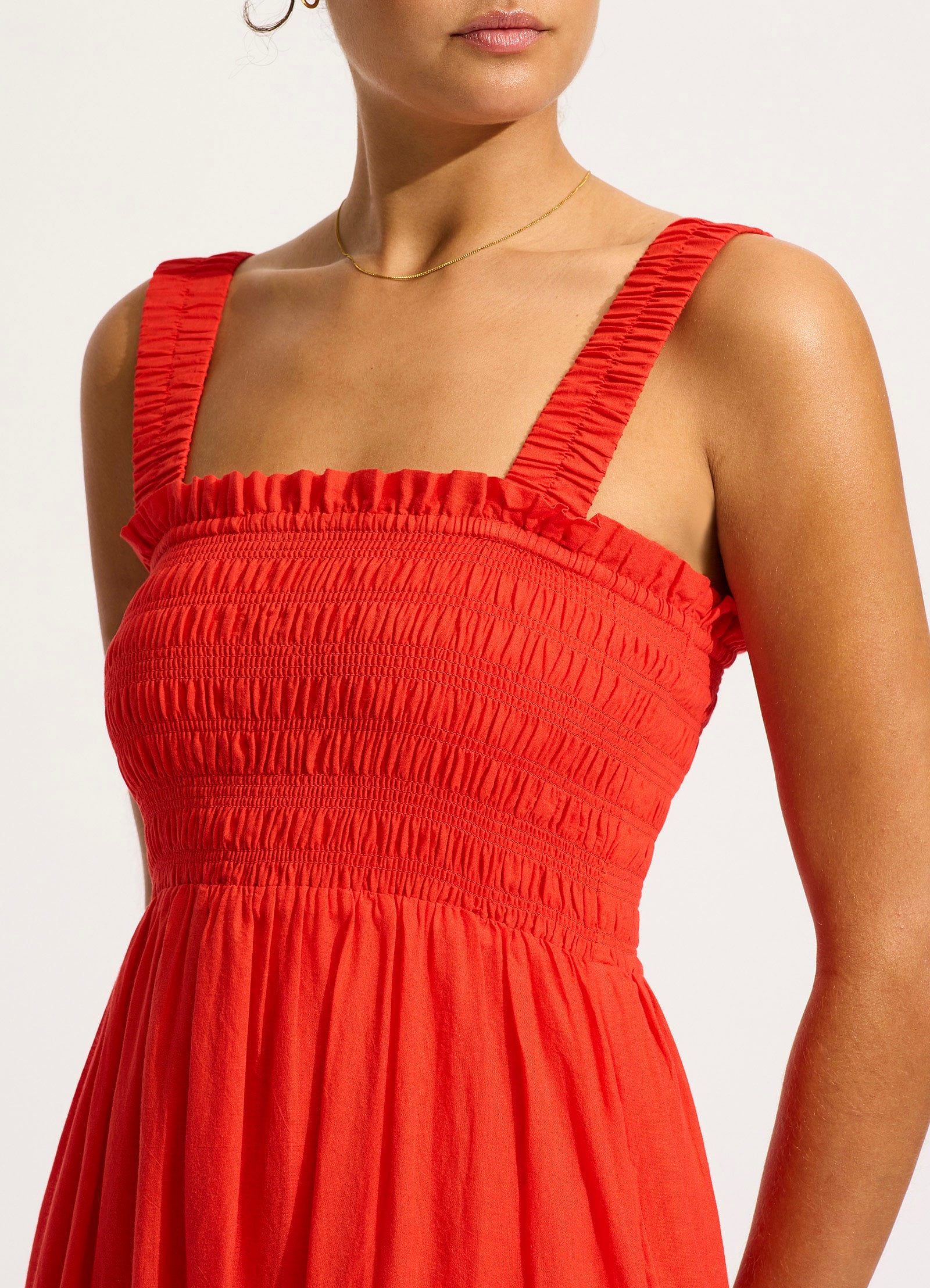 Faithful Midi Dress with Flame Print - Elegant Floral Summer Dress for Women | Perfect for Beach Vacations, Date Nights & Casual Outings