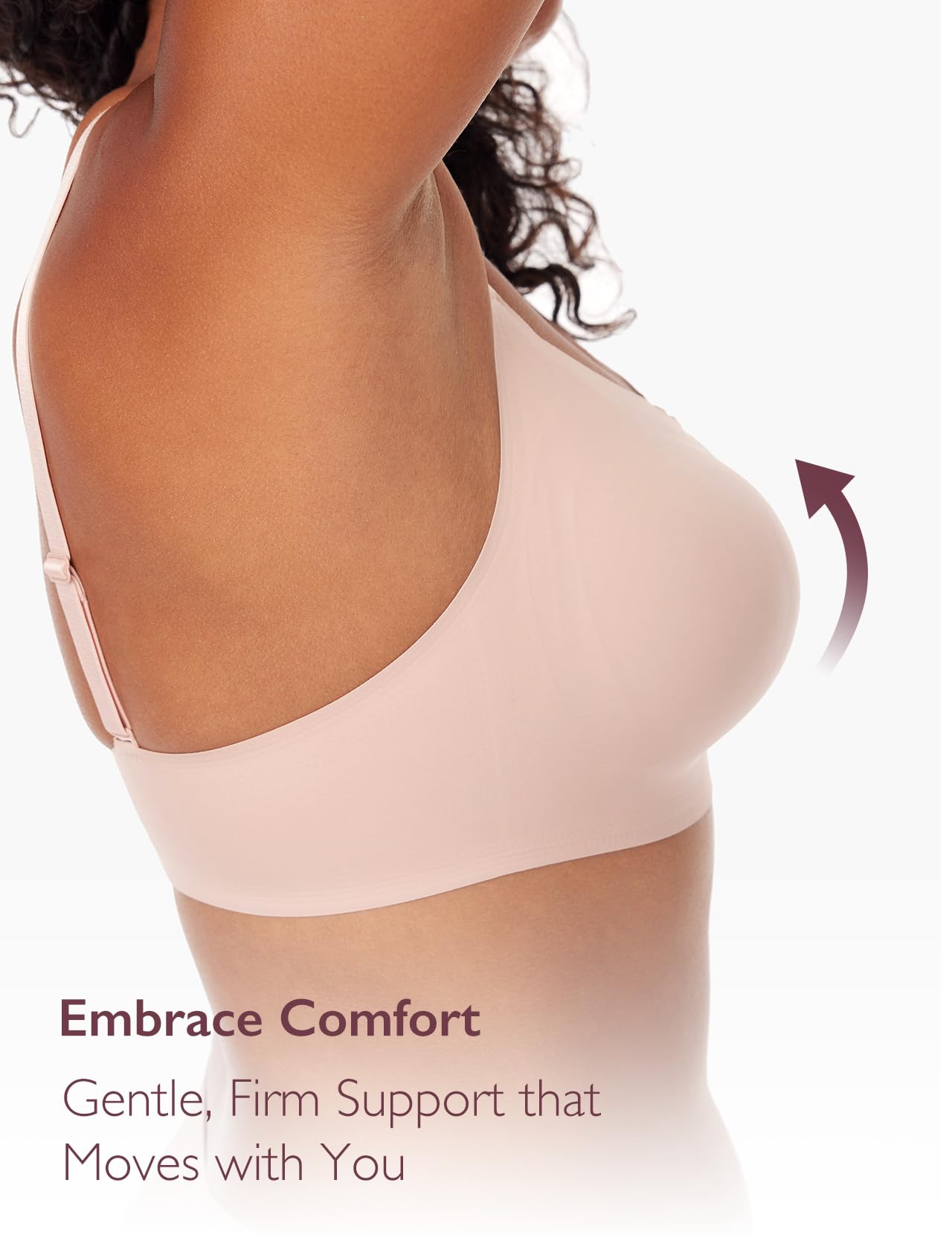 Momcozy Seamless Wireless Bras for Women - Comfortable Square Neck Bralette, Buttery Soft No Underwire Everyday Bra | Perfect for Yoga, Sleeping & Daily Wear