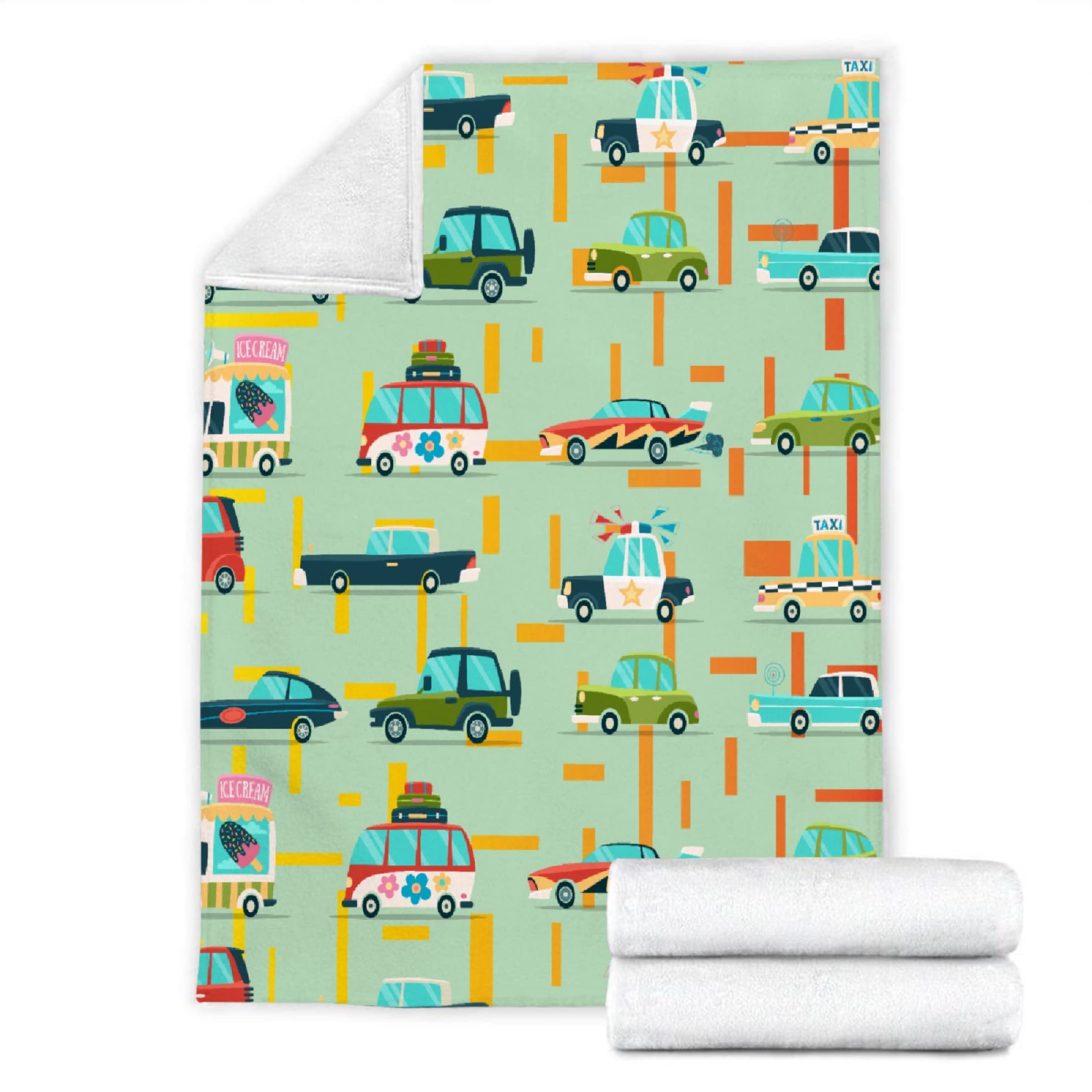 Premium Flannel Throw Blanket for Cars - Lightweight, Super Soft & Cozy Luxury Bed Blanket - 120